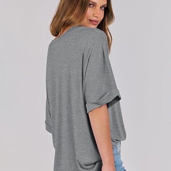 Women's Oversized T Shirts Short Sleeve - Picture 3 of 3